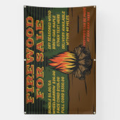 Rustisch Firewood personaliseren voor verkoop bund Spandoek (Verticaal)