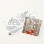 Rustisch Floral Barn Wood & Lichten Recipe Book Notitieboek (Binnen)