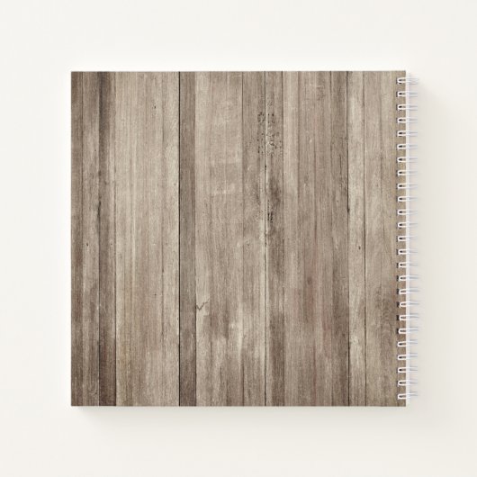 Rustisch Floral Barn Wood & Lichten Recipe Book Notitieboek (Achterkant)