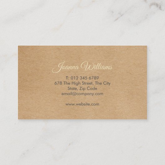 Rustisch  Floral Garland Visitekaartje (Achterkant)