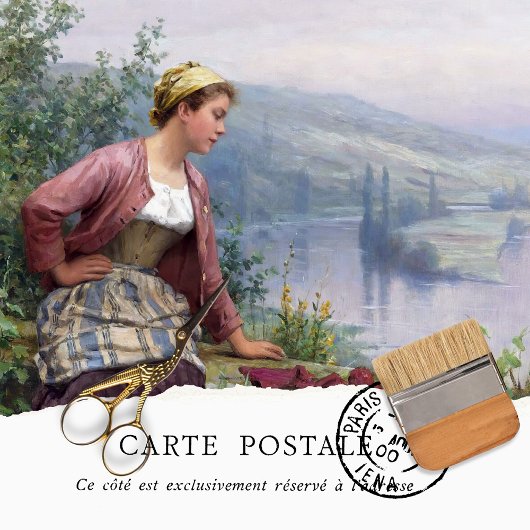 Rustisch Frans debetpapier voor meisjes Tissuepapier