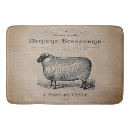 Rustisch Frans Land Sheep Typography Farmhouse Badmat