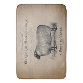 Rustisch Frans Land Sheep Typography Farmhouse Badmat (Voorkant Verticaal)