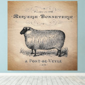 Rustisch Frans Land Sheep Typography Farmhouse Canvas Afdruk (Insitu (Houten vloer))