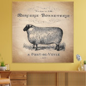 Rustisch Frans Land Sheep Typography Farmhouse Canvas Afdruk (Insitu (Woonkamer))