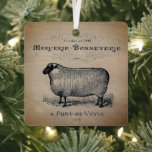 Rustisch Frans Land Sheep Typography Farmhouse Metalen Ornament<br><div class="desc">Rustieke Franse Country Sheep Typography Boerderij Metaal Ornament</div>