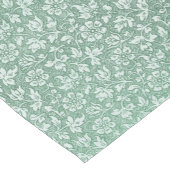 Rustisch Frans  Sage Green Floral Pattern Korte Tafelloper (Hoek)