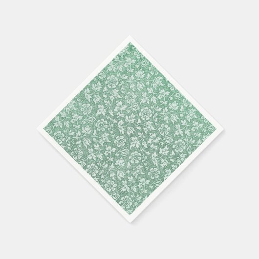 Rustisch Frans  Sage Green Floral Pattern Servet (Hoek)