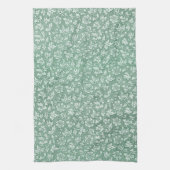 Rustisch Frans  Sage Green Floral Pattern Theedoek (Verticaal)