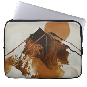 Rustisch gebilderd berglandschap laptop sleeve