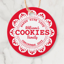 Rustisch Gebleken met liefde voor kerstkoekjes Roo Bedankjes Labels