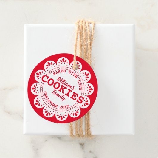 Rustisch Gebleken met liefde voor kerstkoekjes Roo Bedankjes Labels (In situ)