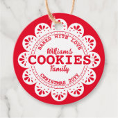 Rustisch Gebleken met liefde voor kerstkoekjes Roo Bedankjes Labels (Voorkant)