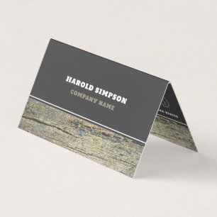 Rustisch gebroken hout Dubbele loyaliteit Visitekaartje