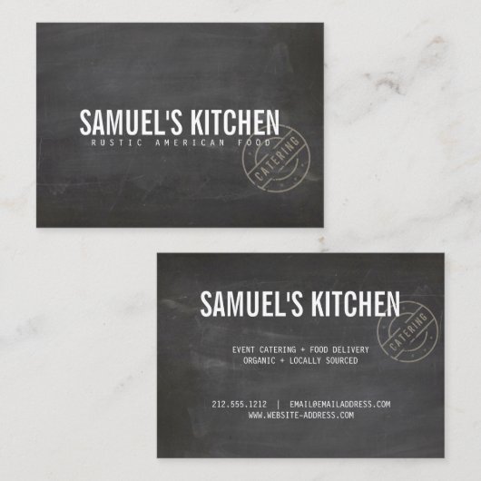  Rustisch gebundeld Logo alkbord Visitekaartje (Voorkant / Achterkant)
