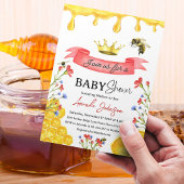 Rustisch geel Baby shower van honingrode wilde hon Kaart