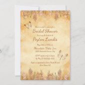 Rustisch geel Butterflies Pampas Vrijgezellenfeest Kaart (Voorkant)