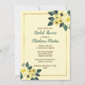 Rustisch geel Floral Gold Vrijgezellenfeest Kaart (Voorkant)