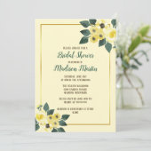 Rustisch geel Floral Gold Vrijgezellenfeest Kaart (Staand voorkant)