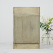 Rustisch gekleurd hout briefpapier (Staand voorkant)