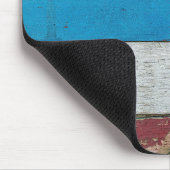 Rustisch gekleurd houten patroon muismat (Hoek)