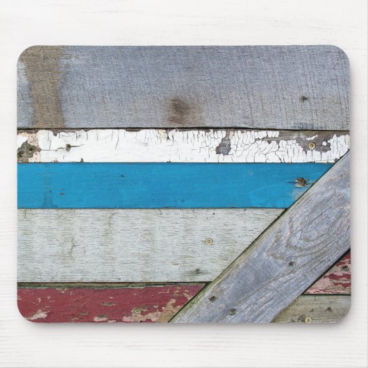Rustisch gekleurd houten patroon muismat (Voorkant)