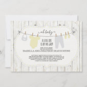 Rustisch Genderneutraal Baby shower Kaart (Voorkant)