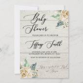 Rustisch Genderneutraal Baby shower Uitnodiging (Voorkant)