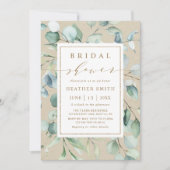 Rustisch Gold Green Botanisch Vrijgezellenfeest Kaart (Voorkant)