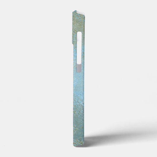 Rustisch goud, gouden, goudgoudwand, blauwgroen bl Case-Mate iPhone case (Achterkant / Links)