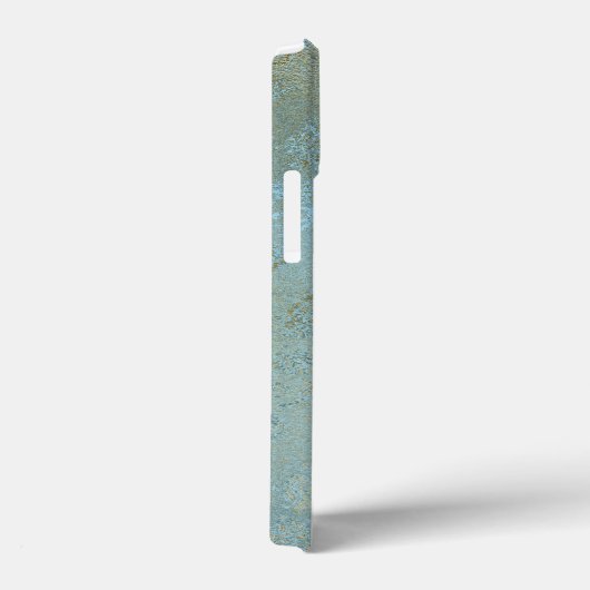 Rustisch goud, gouden, goudgoudwand, blauwgroen bl Case-Mate iPhone case (Achterkant / Rechts)