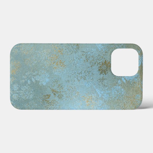 Rustisch goud, gouden, goudgoudwand, blauwgroen bl Case-Mate iPhone case (Achterkant (horizontaal))