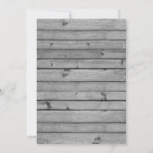 Rustisch Goud Zilver Baby shower Kaart (Achterkant)