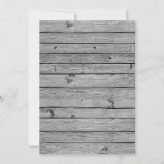 Rustisch Goud Zilver Baby shower Kaart (Achterkant)