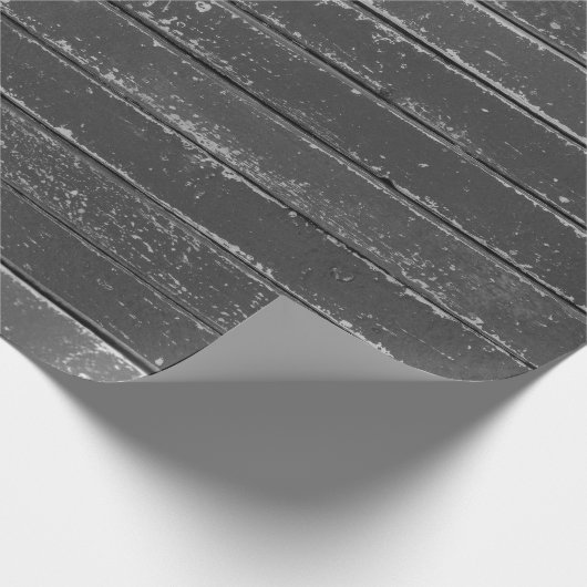 Rustisch grijs houtkool cadeaupapier (Hoek)