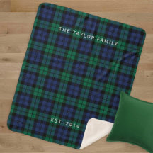 Rustisch Groen Blauw Zwarte Horloge Gezin Naam