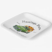 Rustisch Groen Boerderij Truck Thanksgiving Harves Papieren Bordje (Gebogen)