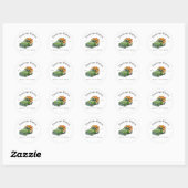 Rustisch Groen Boerderij Truck Thanksgiving Harves Ronde Sticker (Vel)