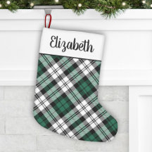 Rustisch Groen en Zwart Tartan Gepersonaliseerd