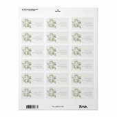 Rustisch Groen Eucalyptus Fern Foliage Cross-adres Etiket (Full Sheet)