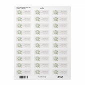Rustisch Groen Eucalyptus Fern Foliage Cross-adres Etiket (Full Sheet)