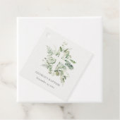 Rustisch Groen Eucalyptus Fern Foliage Cross Bapti Bedankjes Labels (In situ)