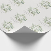 Rustisch Groen Eucalyptus Fern Foliage Cross Bapti Cadeaupapier (Hoek)
