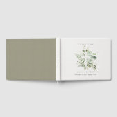 Rustisch Groen Eucalyptus Fern Foliage Cross Bapti Gastenboek (Volledig)