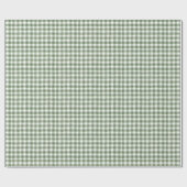 Rustisch Groen Gingham Vakkelpapier Cadeaupapier (Vlak)