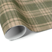 Rustisch Groen Land Homespun Pset Cadeaupapier (Rol Hoek)