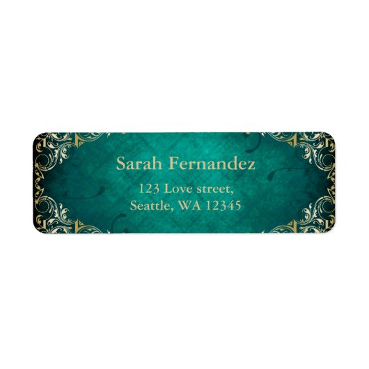 Rustisch Groen lijst Etiket (Voorkant)