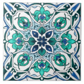 Rustisch groen patroon tegeltje (Voorkant)