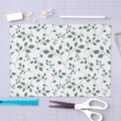 Rustisch groen Waterverf-oliepatroon Tissuepapier (Craft)