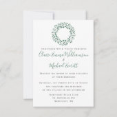 Rustisch groen Waterverf-oliepatroon | Weddenschap Kaart (Voorkant)